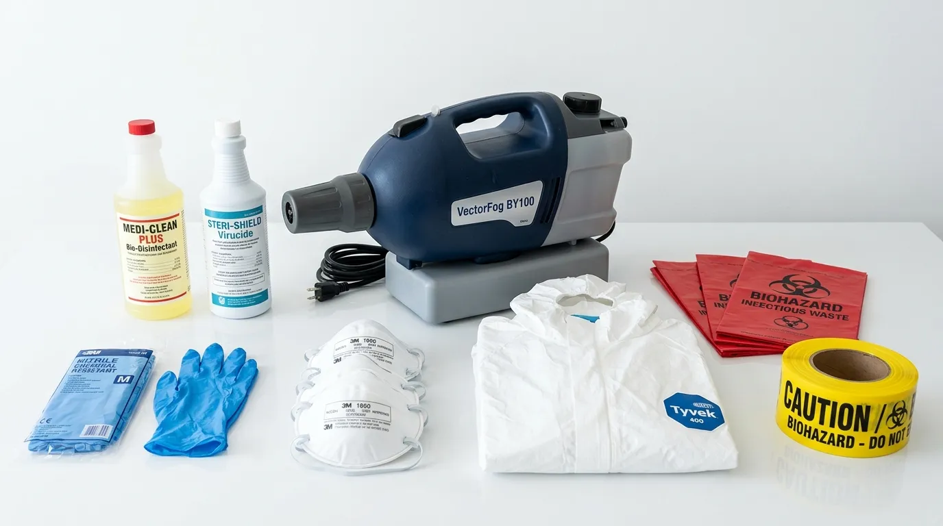 Professional biohazard remediation crew working in Glenshaw